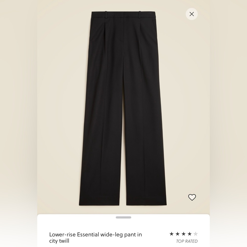 J. Crew Black Wide Leg Pants